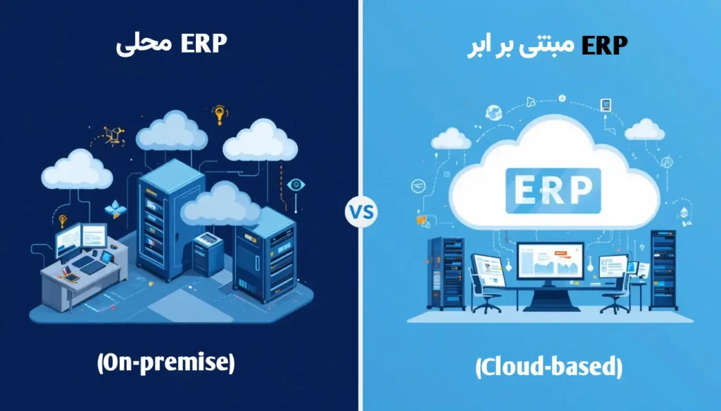 مقایسه استقرار ERP به‌صورت محلی و ابری